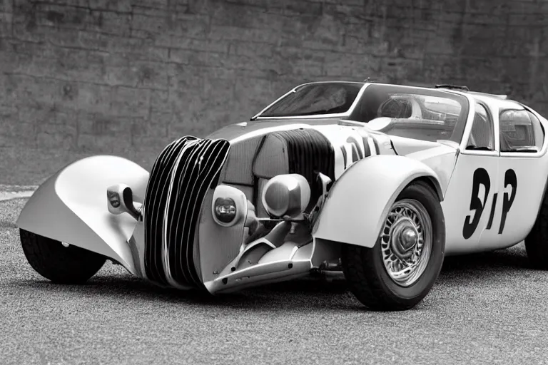 Prompt: 1935 BMW M1 Stratos, city, style by Vincent Di Fate