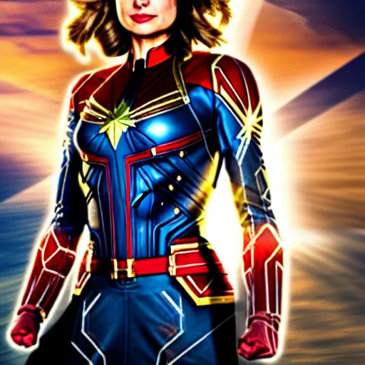 Image similar to Gal gadot as captain marvel