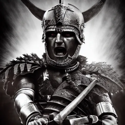 Prompt: demonic roman centurion, highly detailed, dramatic lighting, cinematic, 4k