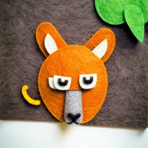 Image similar to detailed felt caricatures of animals in the jungle