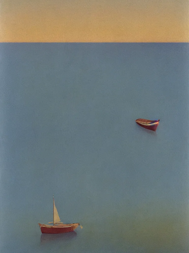 Prompt: a neo retro poster a boat near dune du Pilat, australian tonalism, pale gradients design, matte drawing, clean and simple design, outrun color palette. painted by Morandi, Agnes Pelton