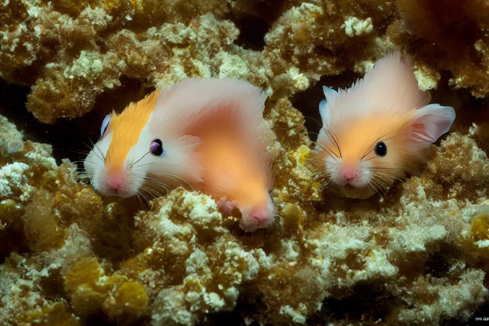 Prompt: hamster nudibranch hybrid national geographic photo