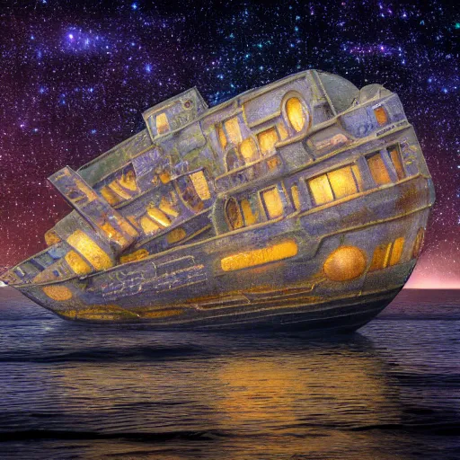 Image similar to an award winning photograph of DreamBotMothership after 3 days of generating images for beta users, 4k, high detail