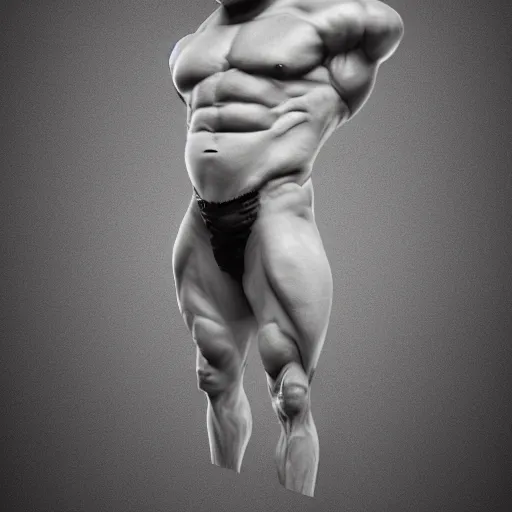 Image similar to newborn made of gigachad, epic muscular portrait, 8k, trending on Artstation