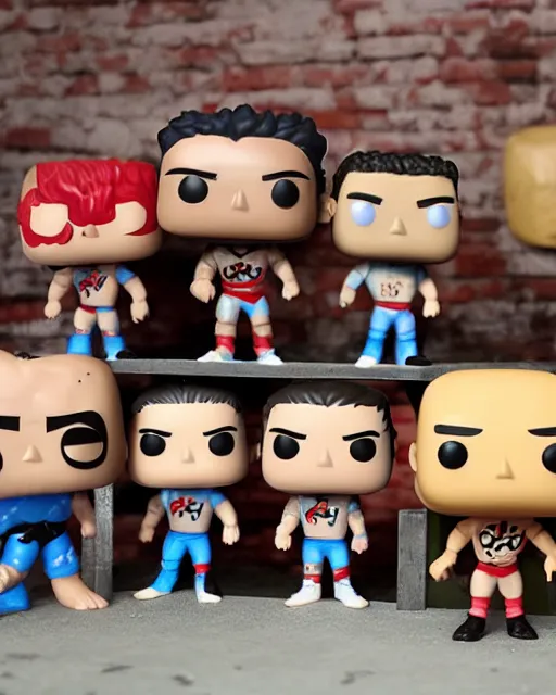 Image similar to Wrestler Funko Pop. Photographic, photography