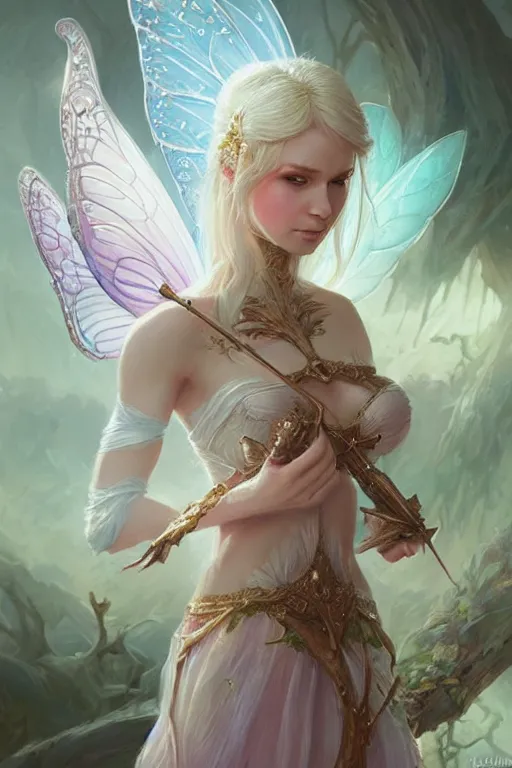 Image similar to fairy princess, highly detailed, d & d, fantasy, highly detailed, digital painting, trending on artstation, concept art, sharp focus, illustration, art by artgerm and greg rutkowski and magali villeneuve