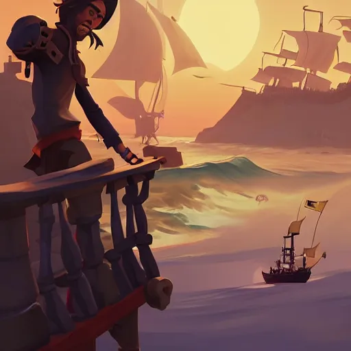 Image similar to painting jack the pirate on sea of thieves game avatar hero smooth face median photoshop filter cutout vector behance hd by jesper ejsing, by rhads, makoto shinkai and lois van baarle, ilya kuvshinov, rossdraws, illustration, art by ilya kuvshinov and gustav klimt