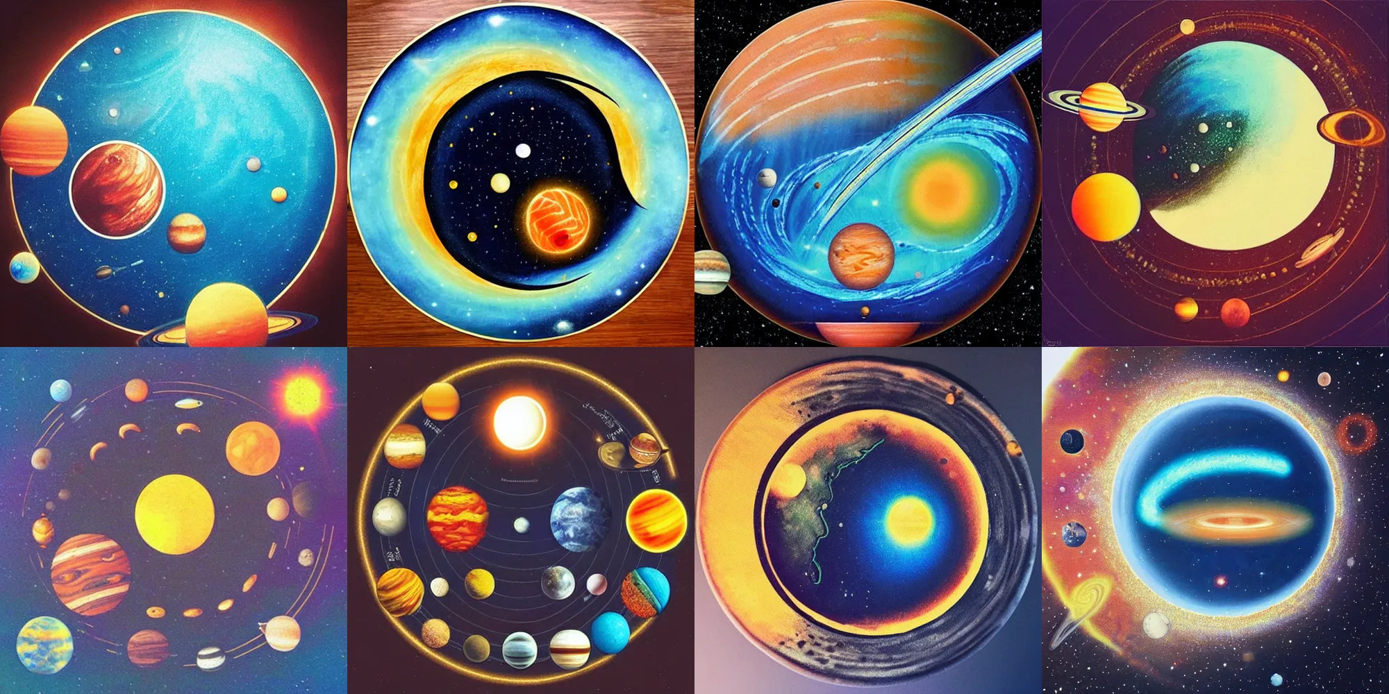 Prompt: “solar system, sea lion sun, salmon planets”