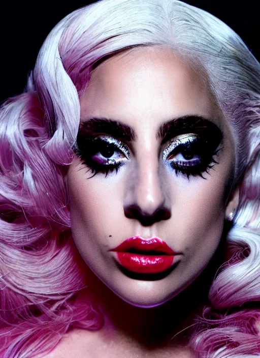 Image similar to lady gaga by nick knight, born this way, born this way album, red weapon 8 k s 3 5, cooke anamorphic / i lenses, highly detailed, cinematic lighting