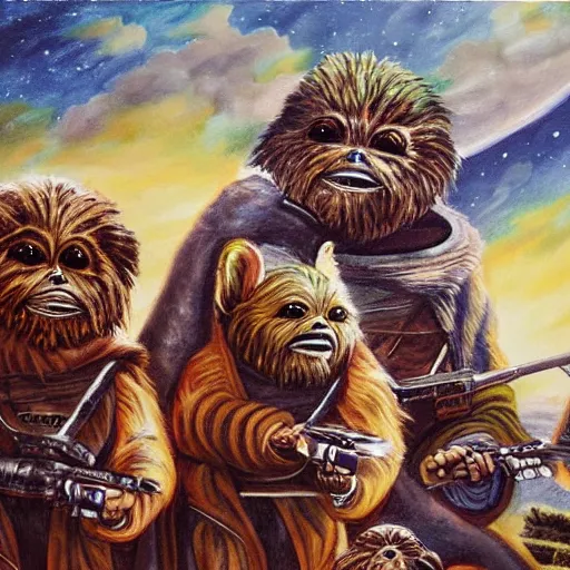 a very high detailed painting of teek of the ewoks | Stable Diffusion ...