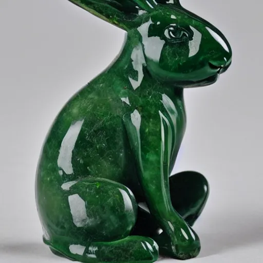 Image similar to elaborate jade statue of a rabbit - h 8 3 2