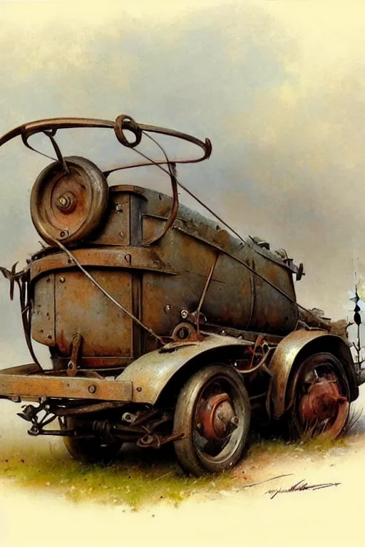 Image similar to (((((1950s brutal steel wagon . muted colors.))))) by Jean-Baptiste Monge !!!!!!!!!!!!!!!!!!!!!!!!!!!