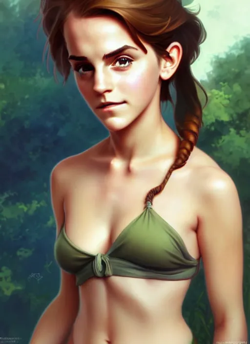 Prompt: cute buxom emma watson babysitter, natural lighting, path traced, highly detailed, high quality, digital painting, by don bluth and ross tran and studio ghibli and alphonse mucha, artgerm