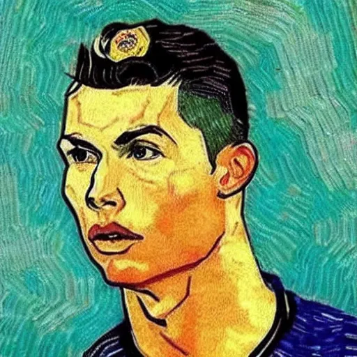 Image similar to cristiano ronaldo by van gogh