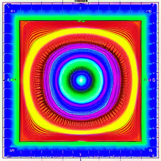 Prompt: 4 - dimensional quantum - computed ultra - chromatic hyper - hue mega - tonal super - saturated high - intensity color - space technical - cross - section - rendering in the style of max chroma full spectrum planetary prints