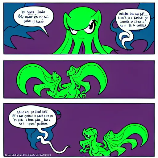 Image similar to cthulhu meets my little pony