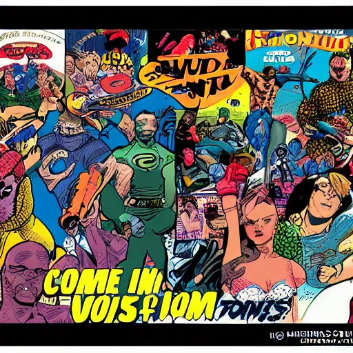 Image similar to on this episode of FloridaMan, comic book style, digital art