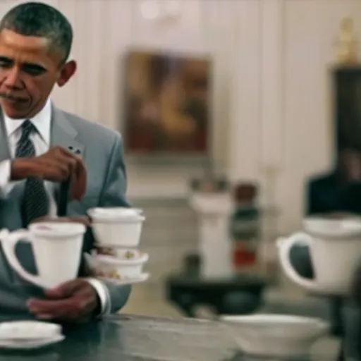 Prompt: blurry still of obama pouring lean in a doublecup, film grain, realistic face, insane detail