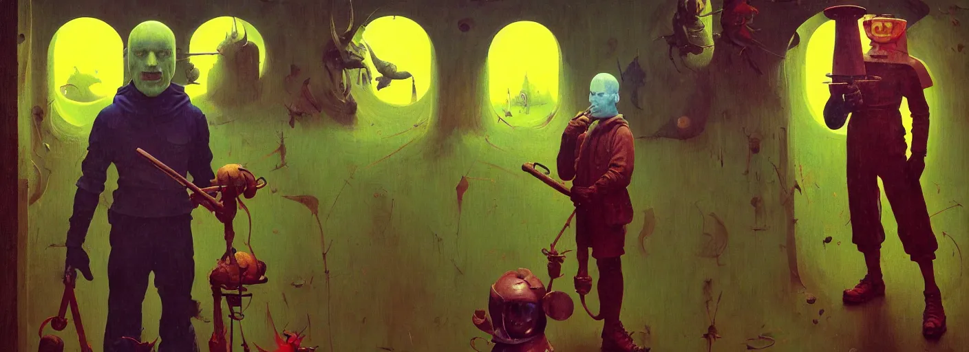 Image similar to full - body portrait surreal colorful clay fighting artstation rpg sci - fi character concept art anatomy, action pose, very coherent and colorful high contrast masterpiece by norman rockwell franz sedlacek hieronymus bosch dean ellis simon stalenhag rene magritte gediminas pranckevicius, dark shadows, sunny day, hard lighting, reference sheet white! background