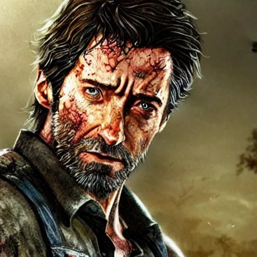 Image similar to Hugh Jackman as Joel from the last of us