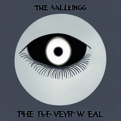 Prompt: the all-seeing eye, album cover by the band crazy pearls