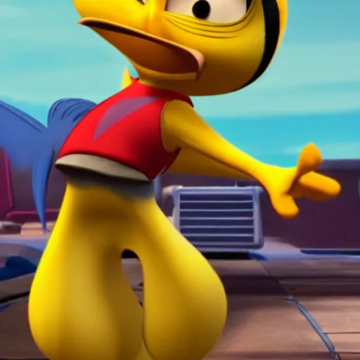 Prompt: tweety pie from looney tunes in the ratchet and clank universe