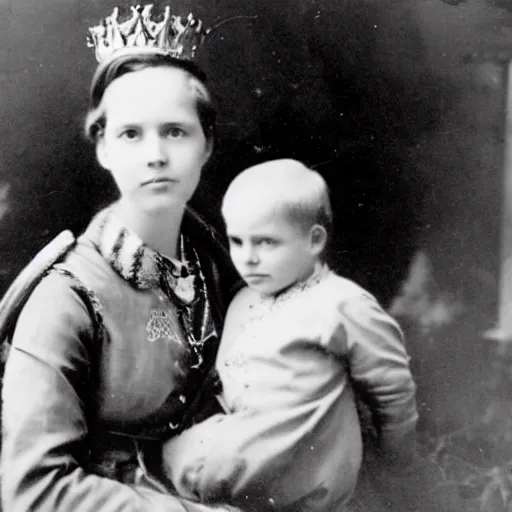 Image similar to photo of a 2 3 year old german princess and her 4 year old son