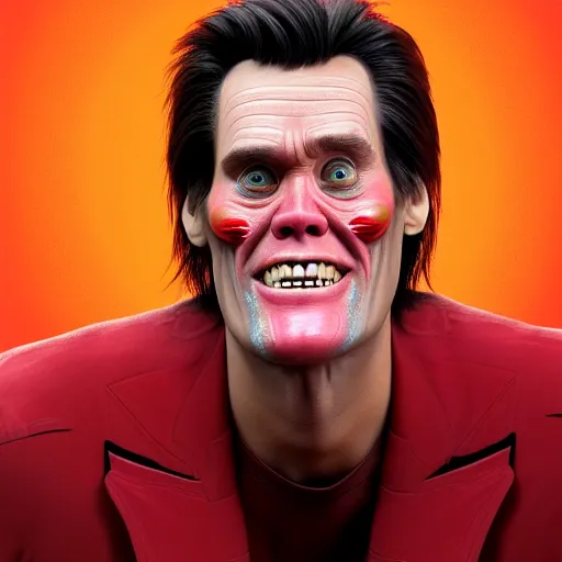 Image similar to jim carrey is fused into a slim jim, hyperdetailed, artstation, cgsociety, 8 k