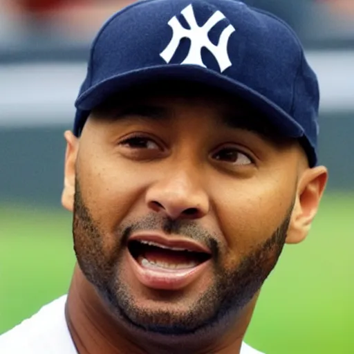 Image similar to derrick jeter, close up, photo, smoking weed