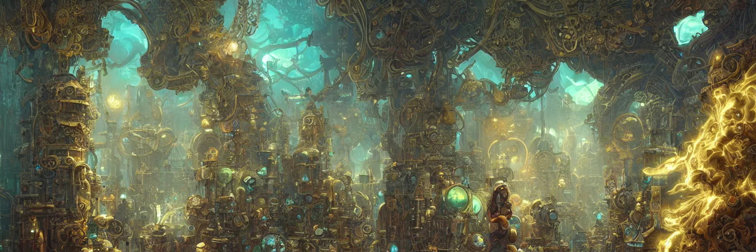 Prompt: Marc Simonetti, Mike Mignola, polished smooth metal with detailed line work, Mandelbrot flowers and trees, Exquisite detail, blue neon details, green neon details, white neon details, hyper detailed, intricate illustration, golden ratio, steampunk, smoke, neon lights, steampunk desert background, liquid polished metal, by peter mohrbacher