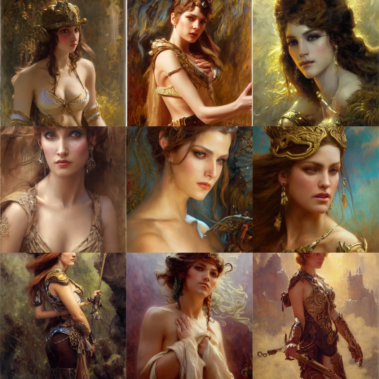 Prompt: fantasy character, wide angle, ultra realistic, intricate details, female singer, highly detailed oil on watercolor by gaston bussiere, craig mullins, j. c. leyendecker 8 k