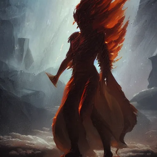 Image similar to firery humanoid tornado character, epic fantasy style, in the style of Greg Rutkowski, mythology artwork