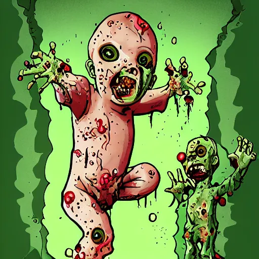 Image similar to zombie baby by ito junji