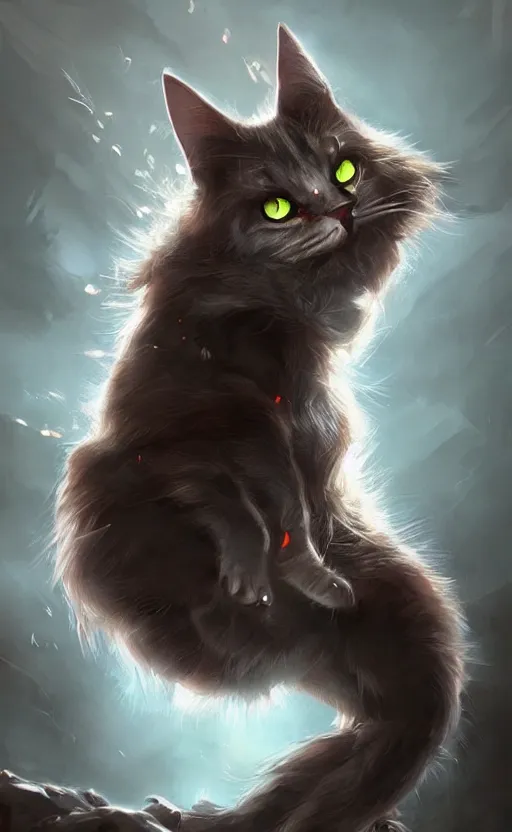 Prompt: magic cat, dynamic lighting, photorealistic fantasy concept art, trending on art station, stunning visuals, terrifying, creative, cinematic