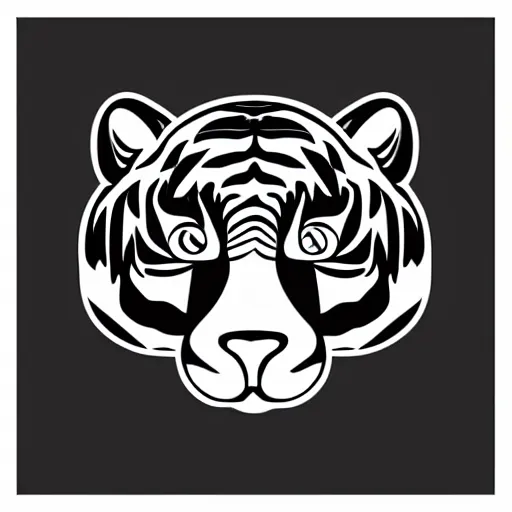 Image similar to “cute tiger animal character, cartoon color ink drawing vector illustration, 2d photorealistic flat pixar style, wide angle view, isolated on white background”