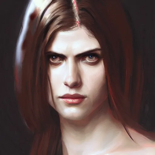 Image similar to A portrait of Alexandra Daddario, sith, star wars art, art by greg rutkowski, matte painting, trending on artstation