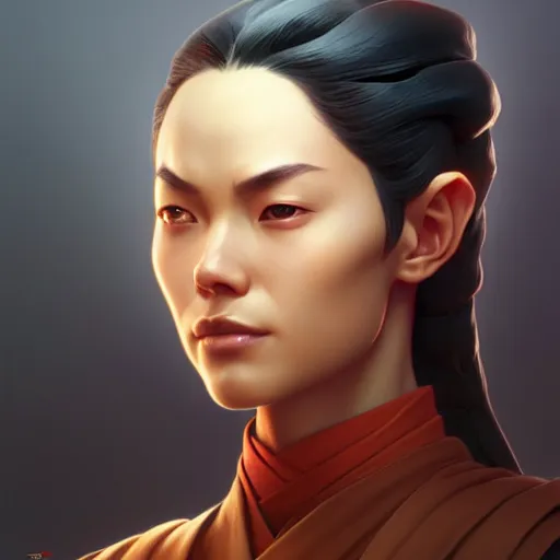 Prompt: Jedi Master Azula, intricate, super highly detailed, professional digital painting, artstation, smooth, sharp focus, no blur, no dof, extreme illustration, 128K, Unreal Engine 5, art by artgerm and greg rutkowski and alphonse mucha, perfect natural skin tones, facing the viewer