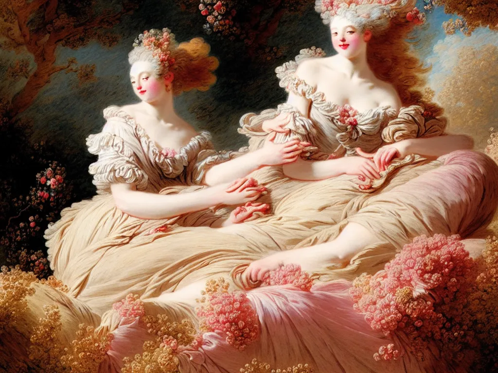 Image similar to fragrance advertising campaign by jean honore fragonard, highly detailed, intricate