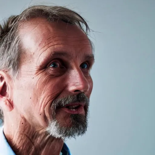 Prompt: photo of jurgen schmidhuber, godfather of all ai, all - powerful being