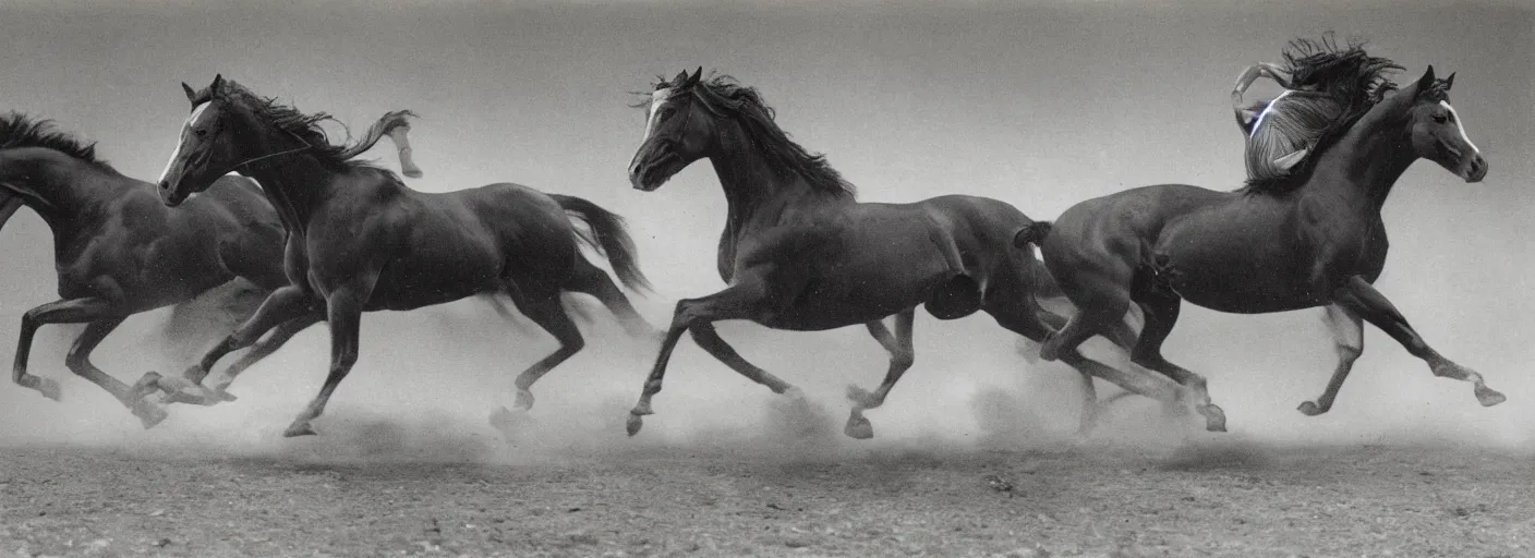 Image similar to horse running by muybridge, chronophotography