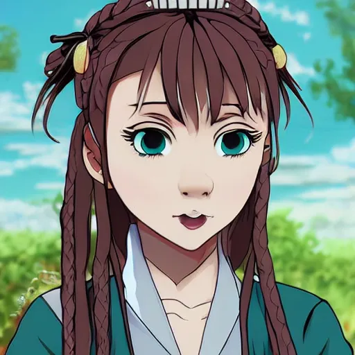 Image similar to Anya portrait in the style of wataboku, anime