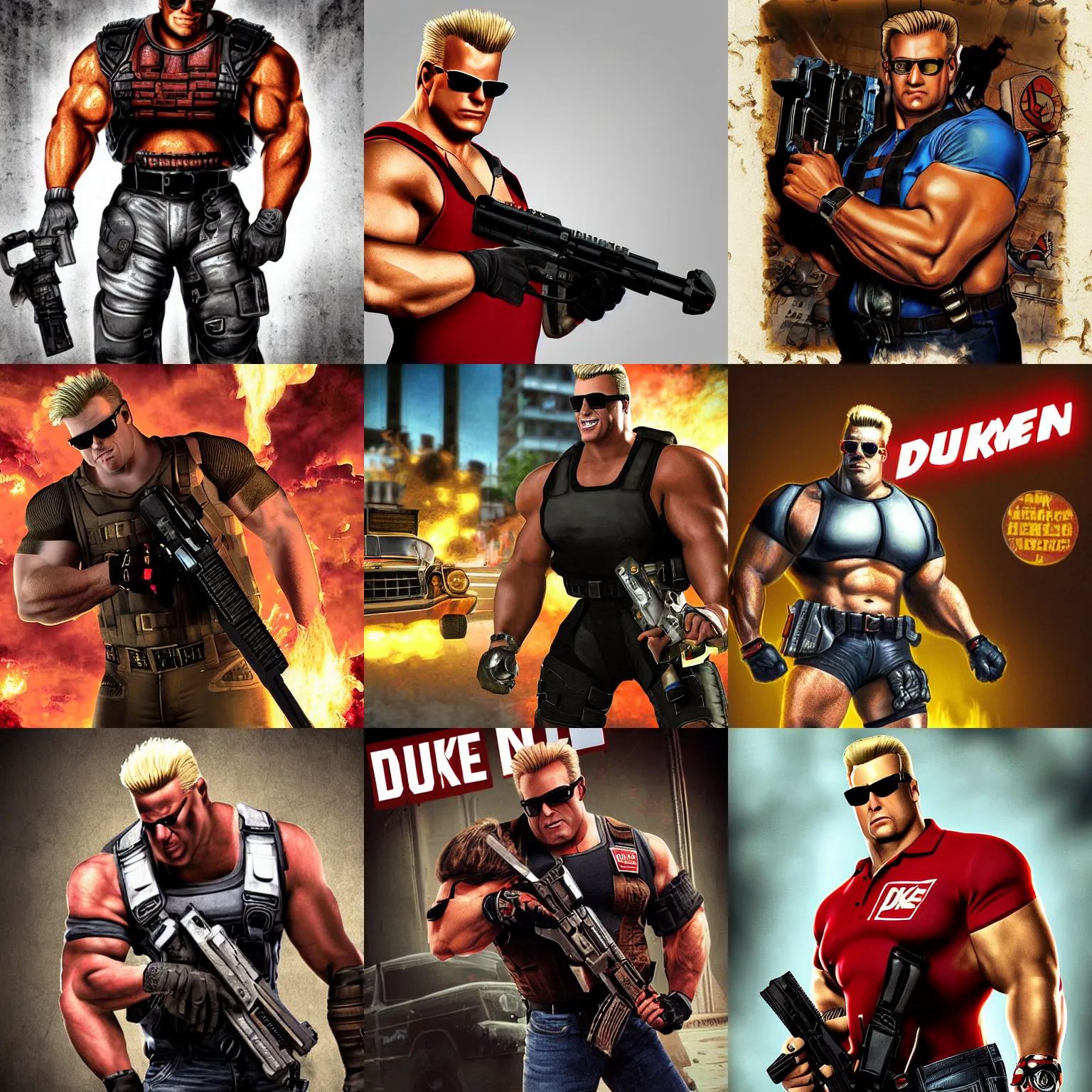 Prompt: duke nukem photograph