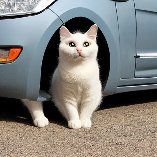 Image similar to cat on a car