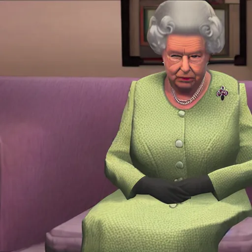 Image similar to Queen Elizabeth II in gta 5, screenshot