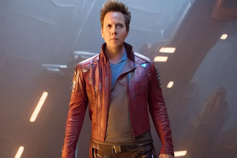 Image similar to james gunn as star - lord from guardians of the galaxy ( 2 0 1 4 ), cinematography