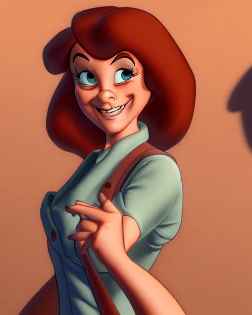 Prompt: adult woman character portrait, by don bluth, highly detailed, dynamic shadows, 4 k, wallpaper - 1 0 2 4