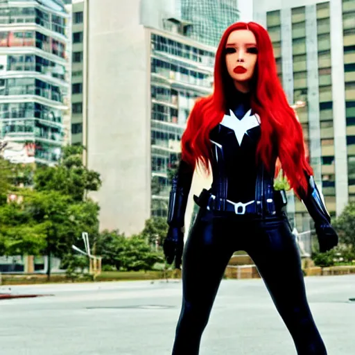 Prompt: Youtuber Blaire White as Marvel's Black Widow