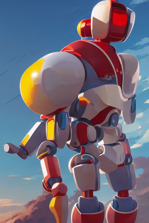 Image similar to metabots medabots medarotto medarot robot minimalist comics, behance hd by jesper ejsing, by rhads, makoto shinkai and lois van baarle, ilya kuvshinov, rossdraws global illumination ray tracing hdr radiating a glowing aura