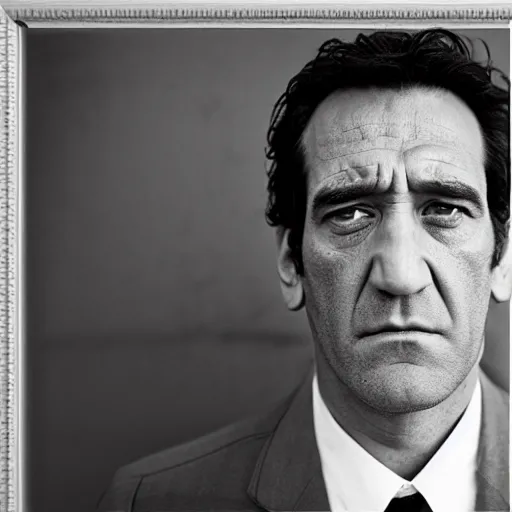 Image similar to clive owen by diane arbus, hd, 4 k, detailed, award winning, 8 0 mm lens