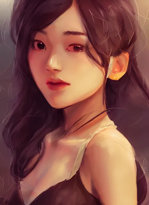 Prompt: portrait of Lauren chen artstation bokeh dof very very detailed